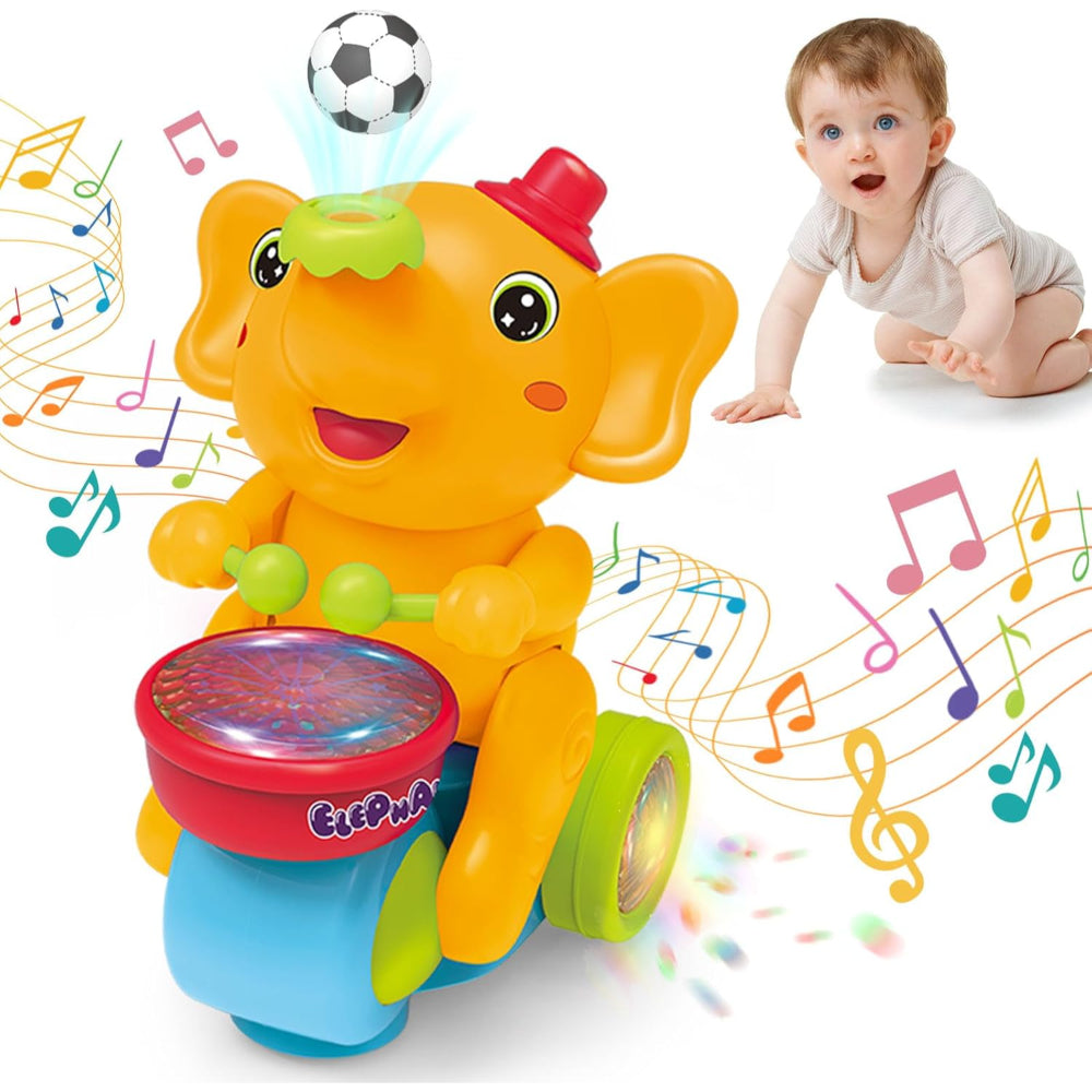 Baby Toys Interactive Music Light Motor Skills Elephant