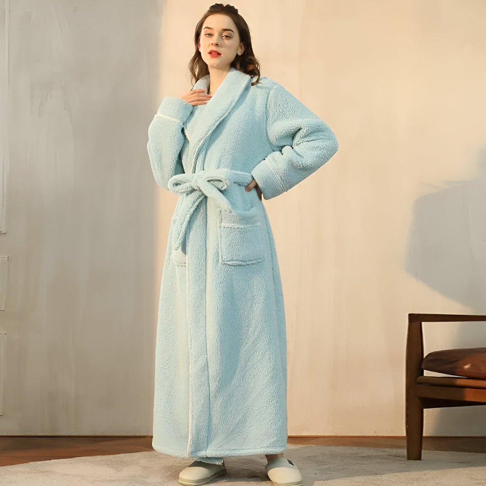 Bathrobe Long Collar Design Home Use