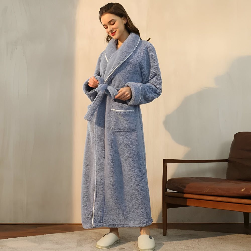 Bathrobe Long Collar Design Home Use