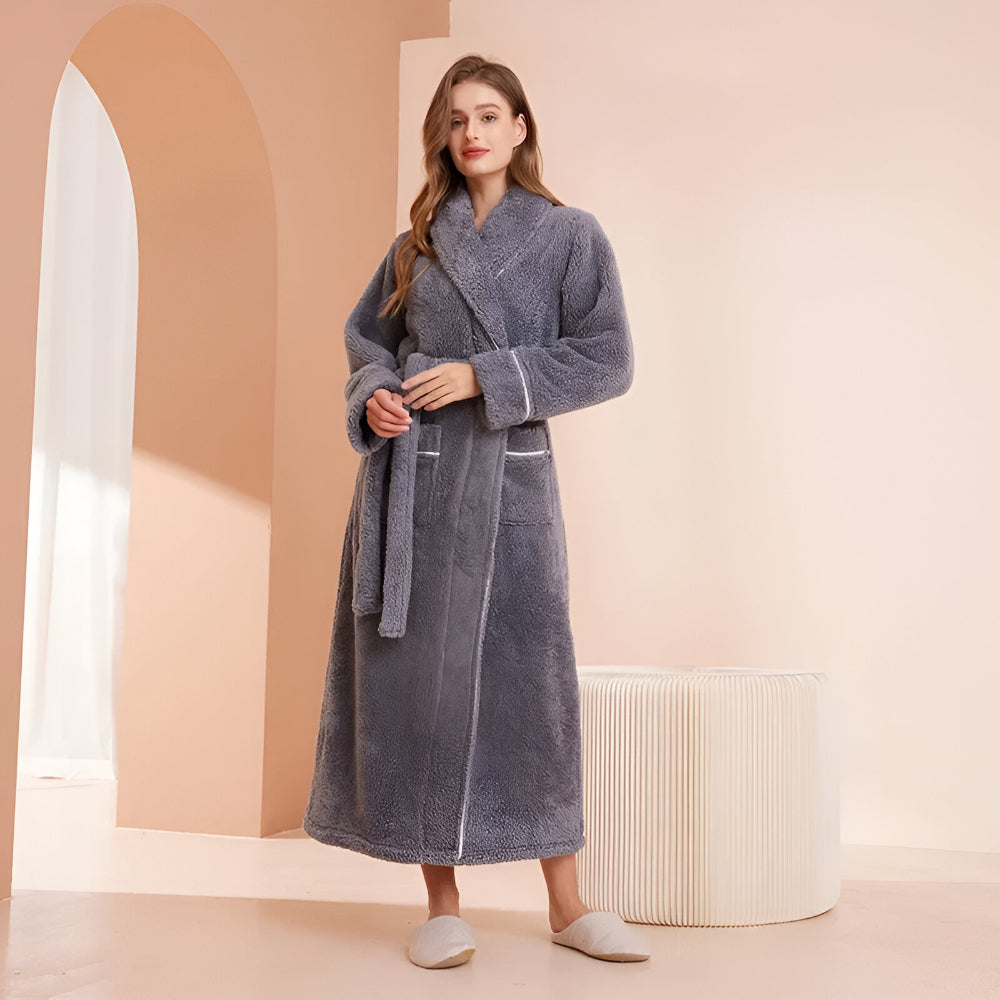 Bathrobe Long Collar Design Home Use