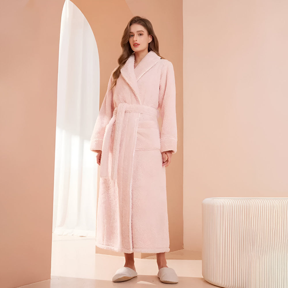 Bathrobe Long Collar Design Home Use