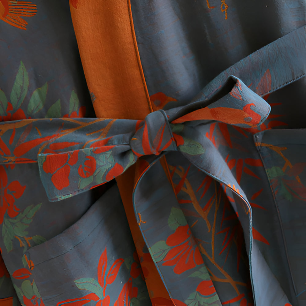Bathrobe Retro Style Unisex Homewear