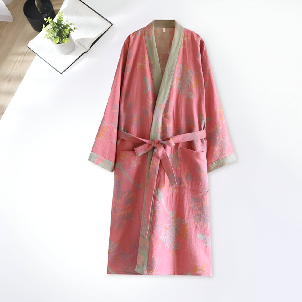 Bathrobe Retro Style Unisex Homewear