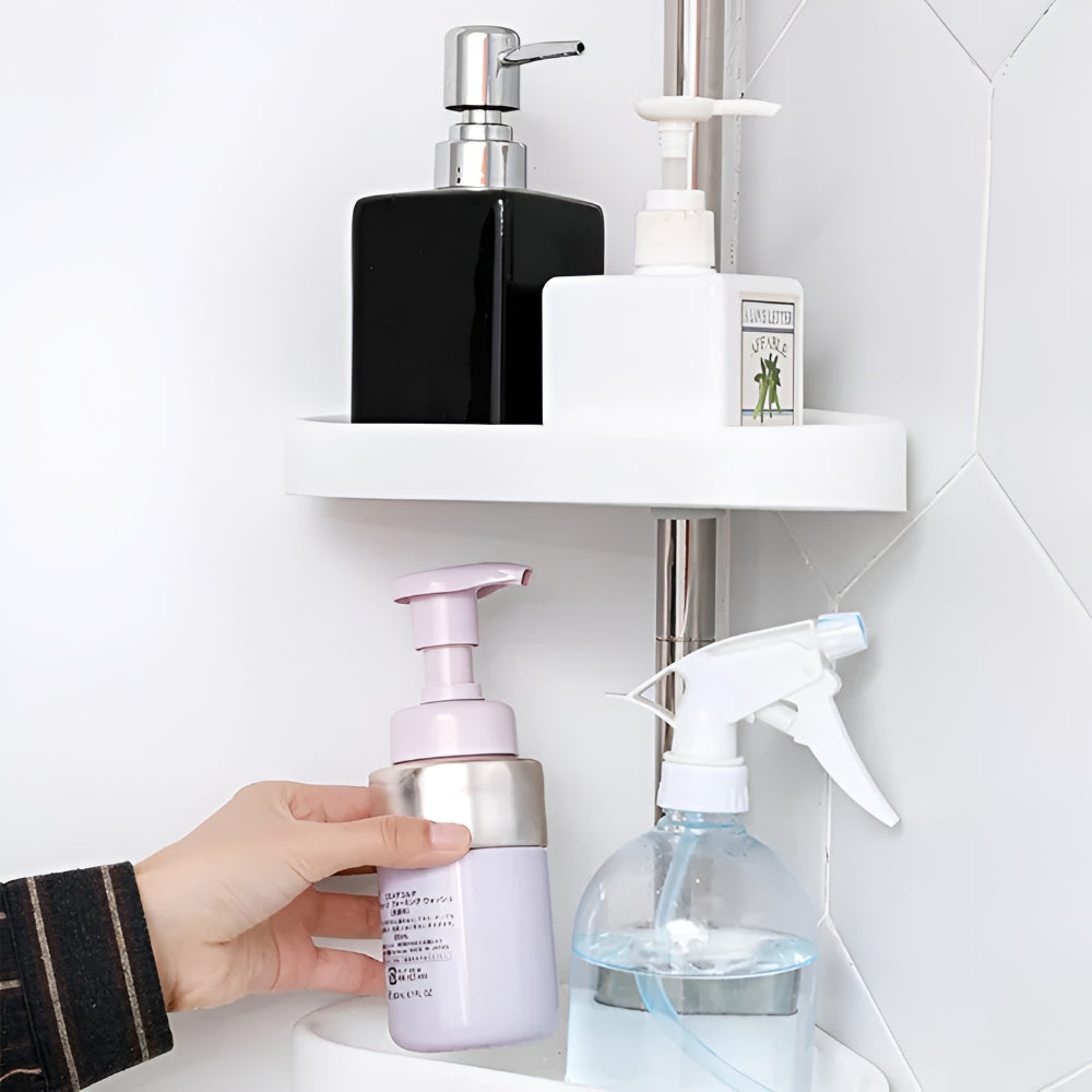 Mensola Doccia Angolare Regolabile Porta Shampoo Bagno