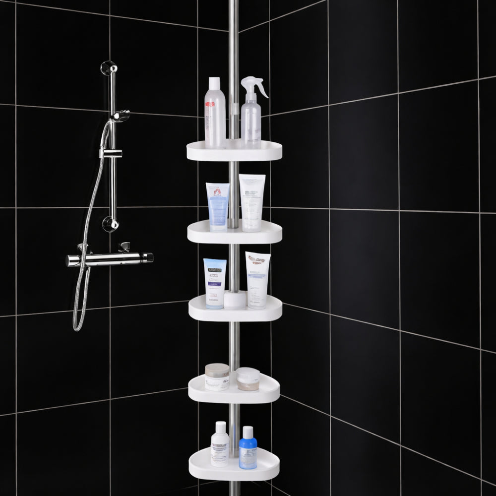 Mensola Doccia Angolare Regolabile Porta Shampoo Bagno