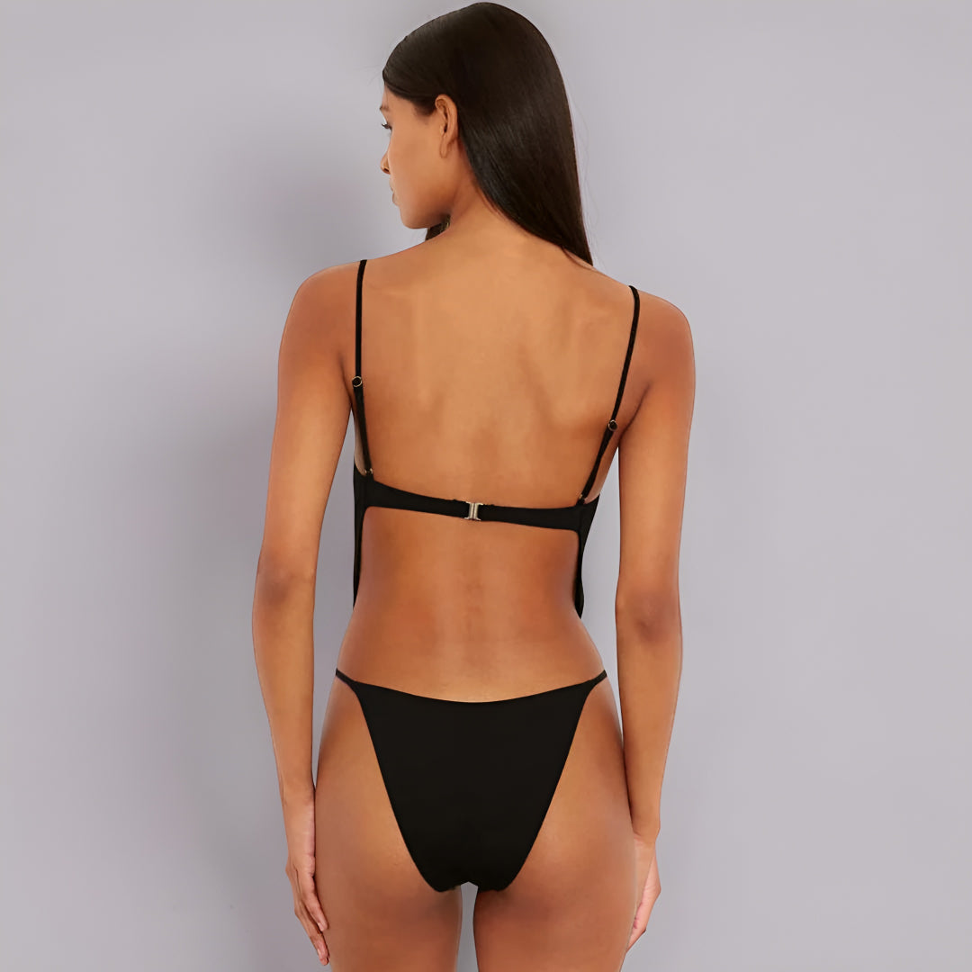 Women's Swimsuit Set Stretch Adjustable Solid Color Beach Pants