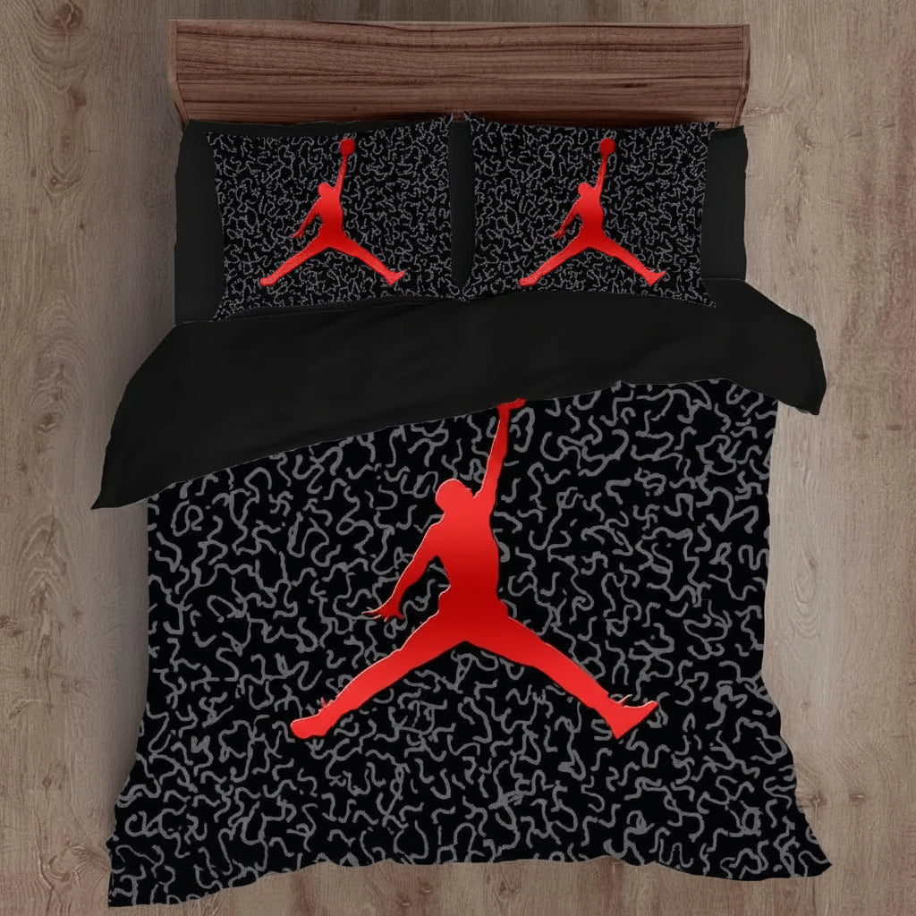 Conjunto de Capa de Edredão de Basquetebol Desportivo Tecido Macio para Crianças