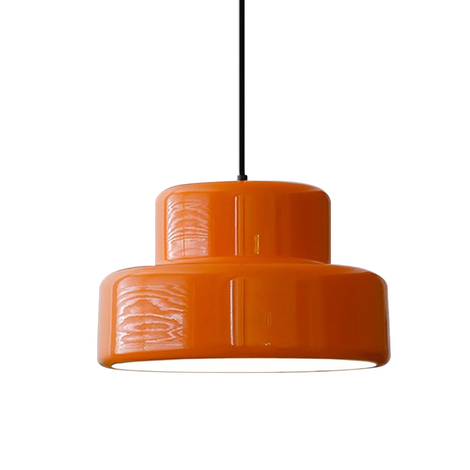 Lampada a sospensione Bauhaus Vintage Arancione per Sala da Pranzo