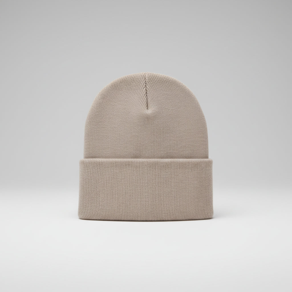 Men's Knitted Acrylic Cap Sewn On Label Winter Hat