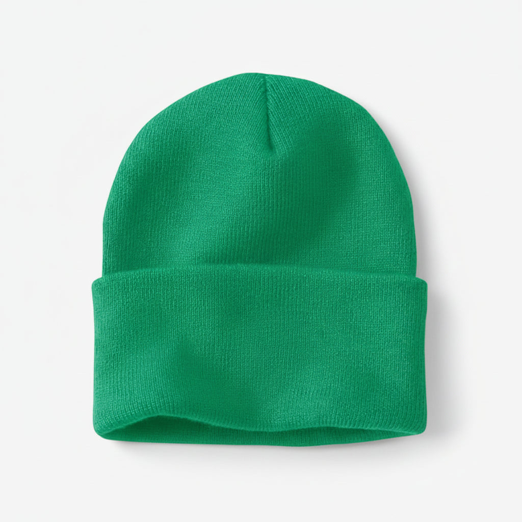Men's Knitted Acrylic Cap Sewn On Label Winter Hat