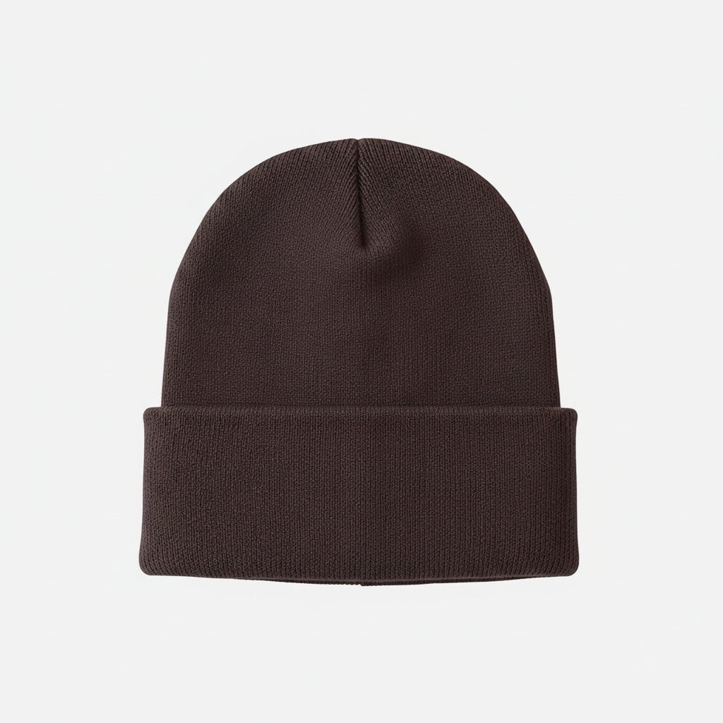 Men's Knitted Acrylic Cap Sewn On Label Winter Hat