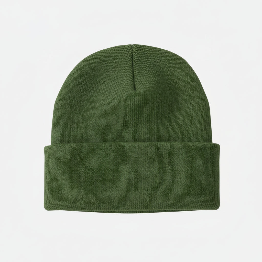 Men's Knitted Acrylic Cap Sewn On Label Winter Hat
