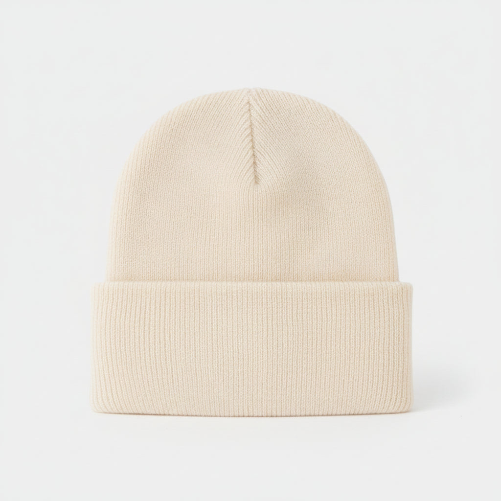 Men's Knitted Acrylic Cap Sewn On Label Winter Hat