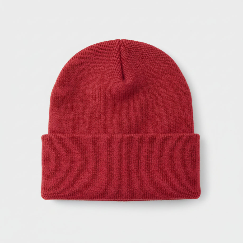 Men's Knitted Acrylic Cap Sewn On Label Winter Hat