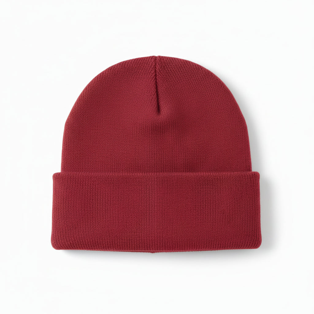 Men's Knitted Acrylic Cap Sewn On Label Winter Hat