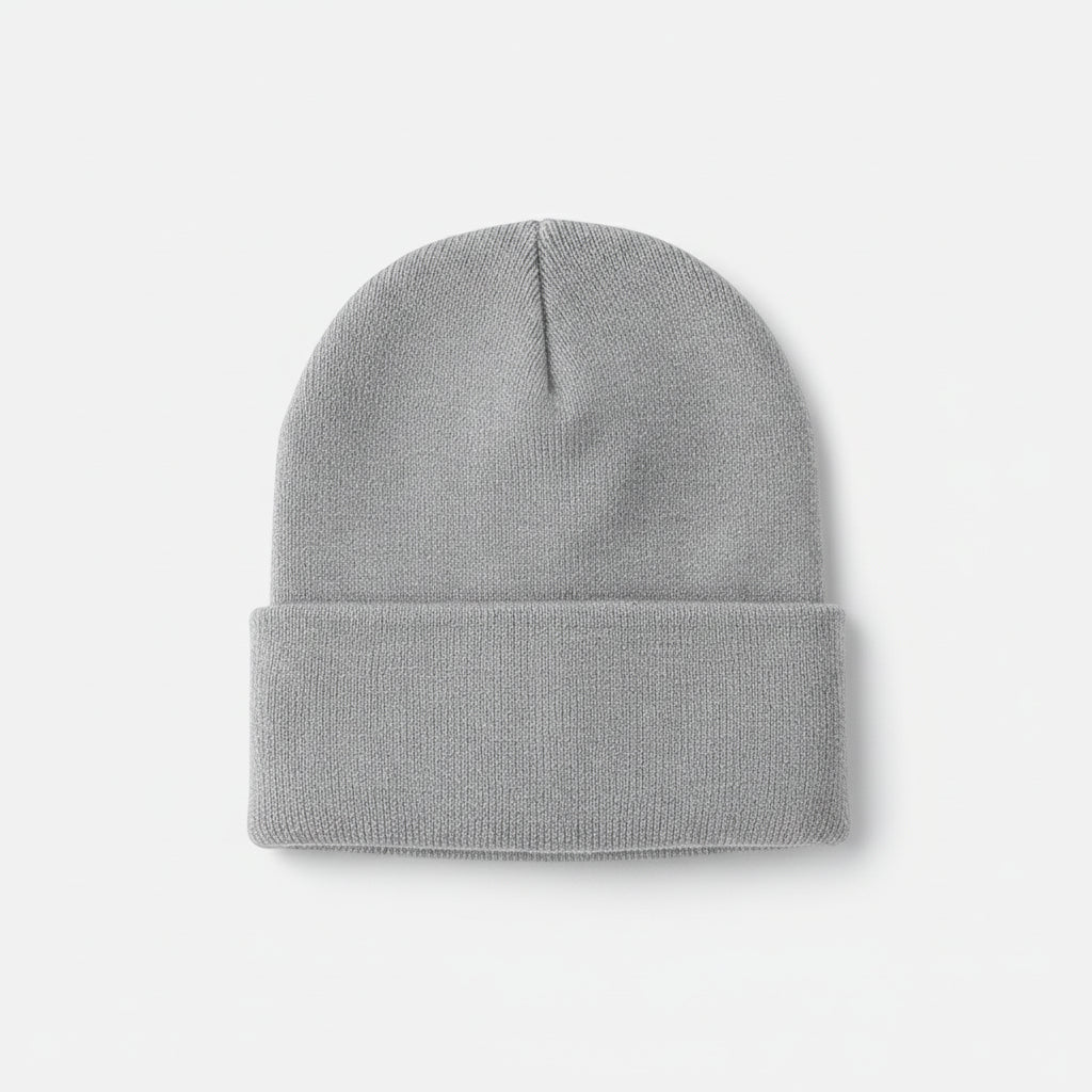Men's Knitted Acrylic Cap Sewn On Label Winter Hat