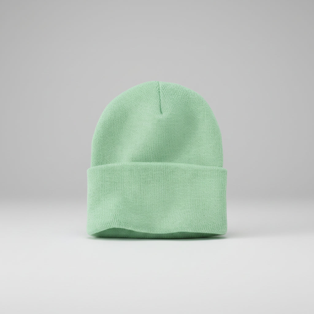 Men's Knitted Acrylic Cap Sewn On Label Winter Hat