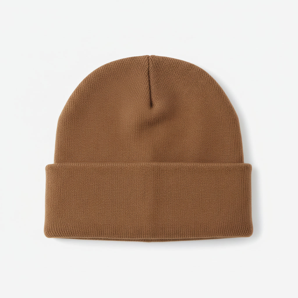 Men's Knitted Acrylic Cap Sewn On Label Winter Hat