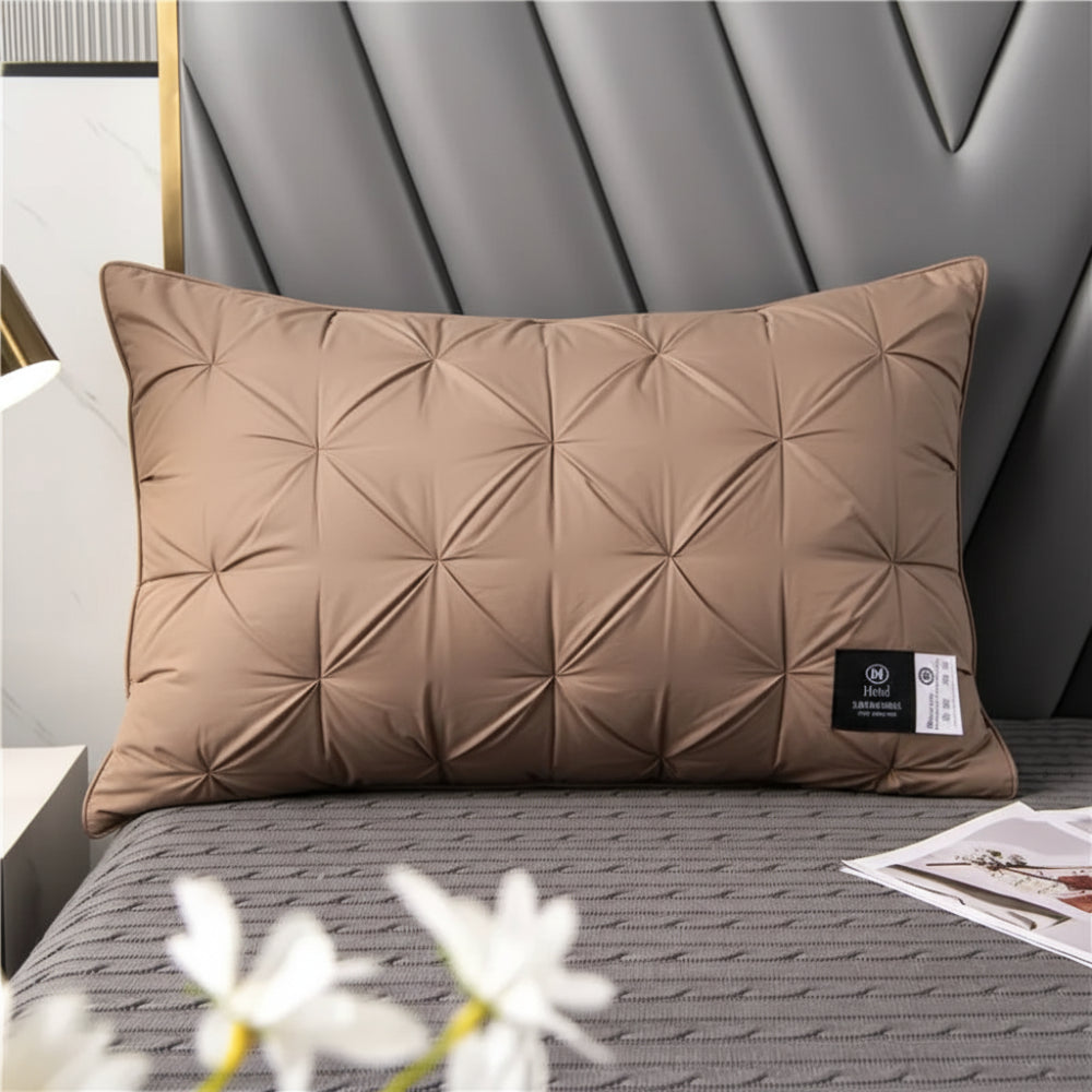 Goose Down Pillow Luxury Supportive Breathable Sleep Cushion