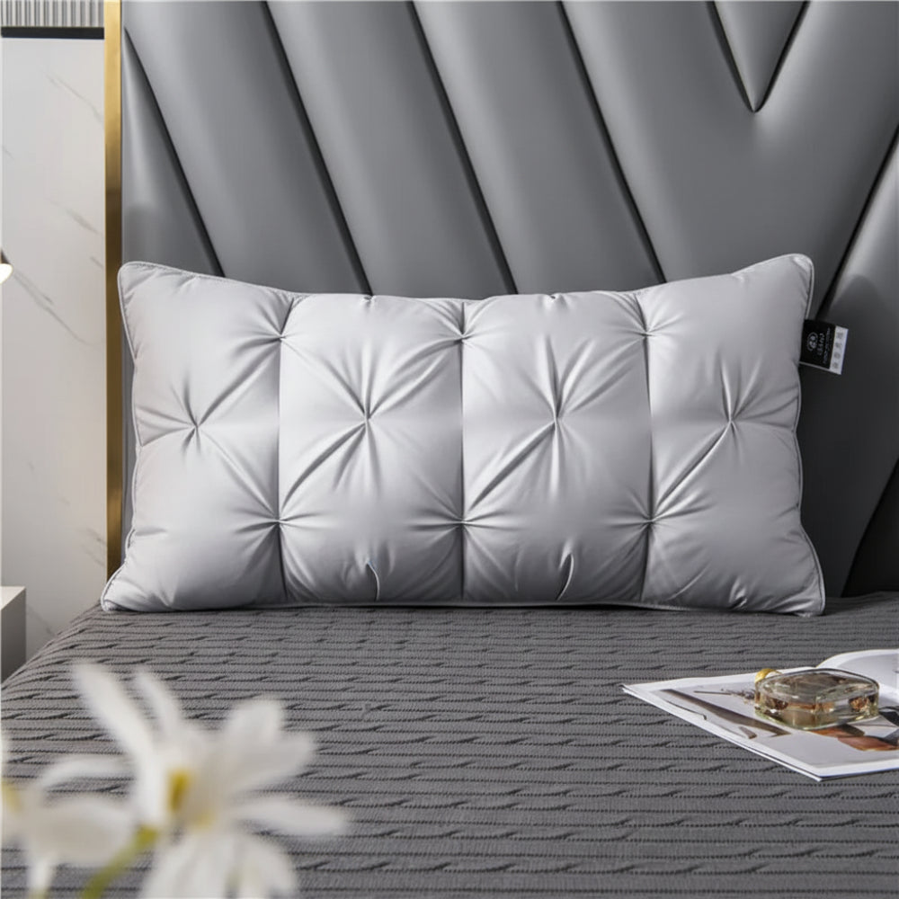 Goose Down Pillow Luxury Supportive Breathable Sleep Cushion