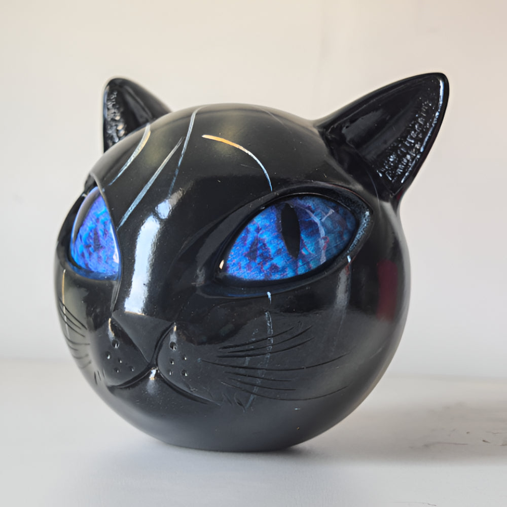 Table Decor Cat Head Resin Art Sculpture