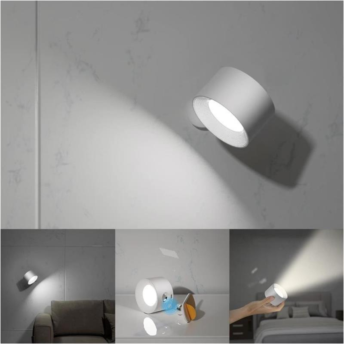 FlexiBeam - Lampada da parete ricaricabile wireless 360°