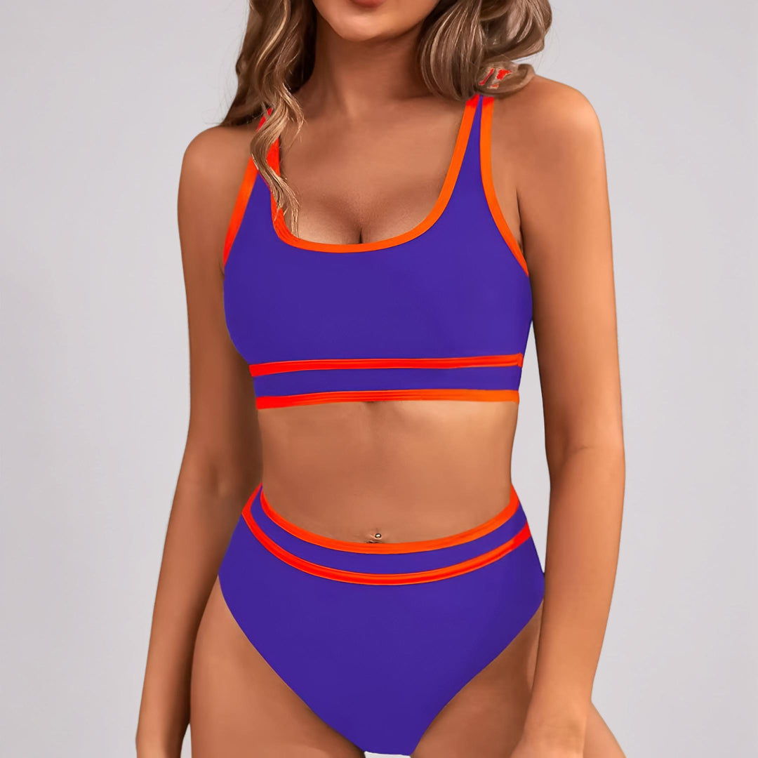 Bikini Donna Sportivo Bikini Vita Alta Controllo Pancia Set