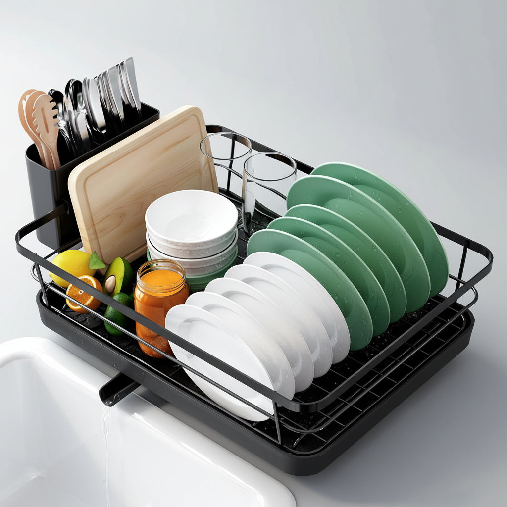 Scolapiatti Piatto Scarico Compatto Acciaio Inossidabile Cucina