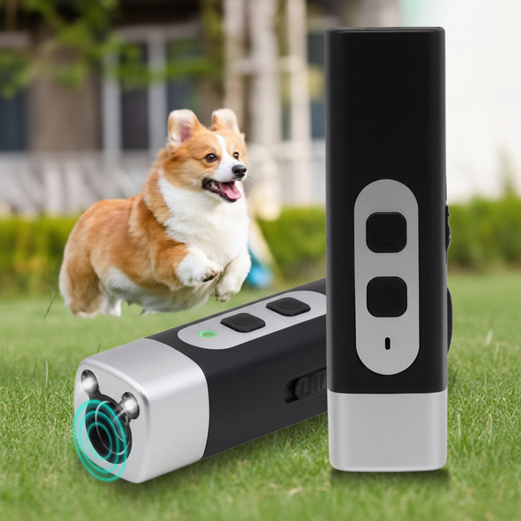 Dispositivo Portatile Ultrasuoni LED Addestramento Allontanamento Cani