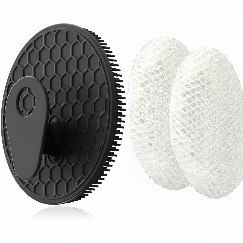 Shower Brush Silicone Body Brush Ergonomic Grip