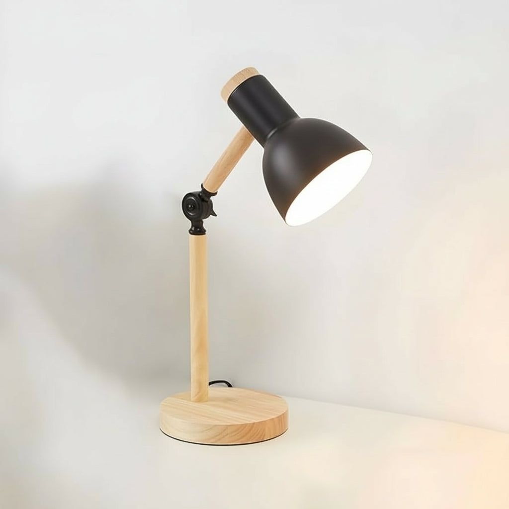 Desk Lamp Adjustable Wooden Scandinavian Modern Table Light