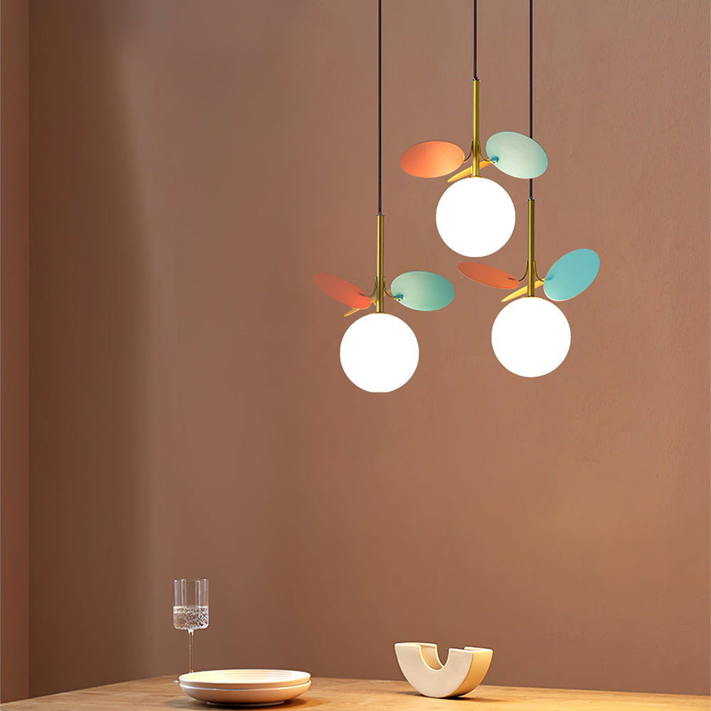 Paralume in vetro lampadario personalità arte PVC lampada a sospensione