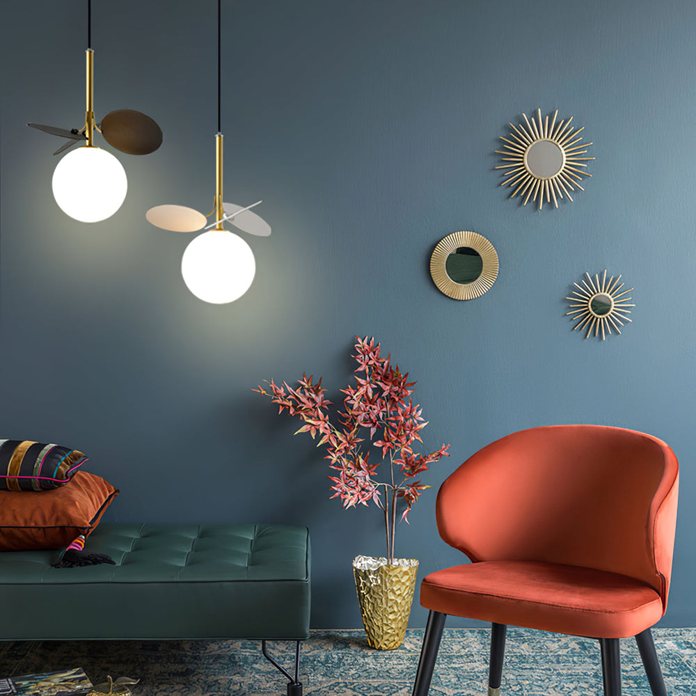 Paralume in vetro lampadario personalità arte PVC lampada a sospensione