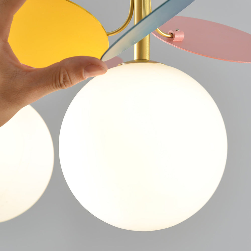Paralume in vetro lampadario personalità arte PVC lampada a sospensione