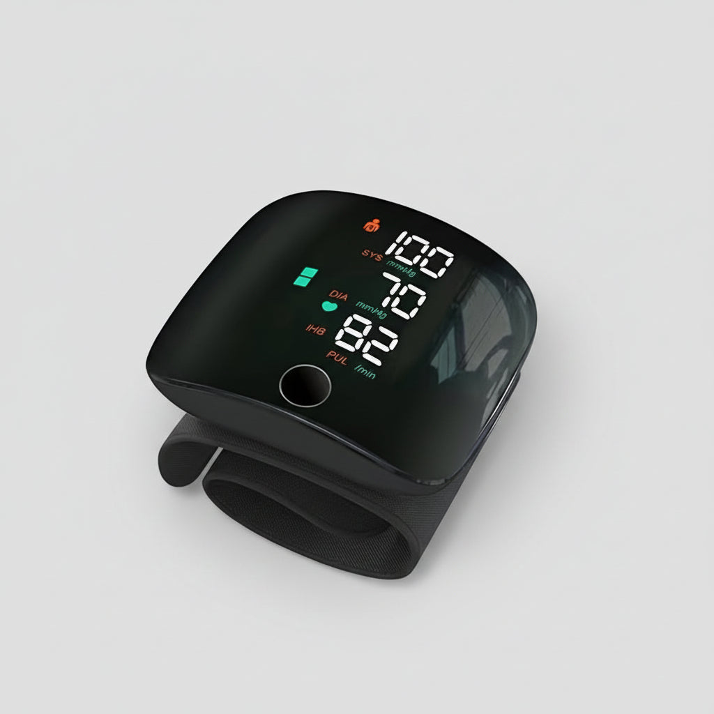 Blood Pressure Monitor Wrist Digital Display Rechargeable Battery
