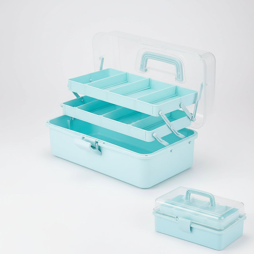 Storage Box 3 drawers Compartments Office Home