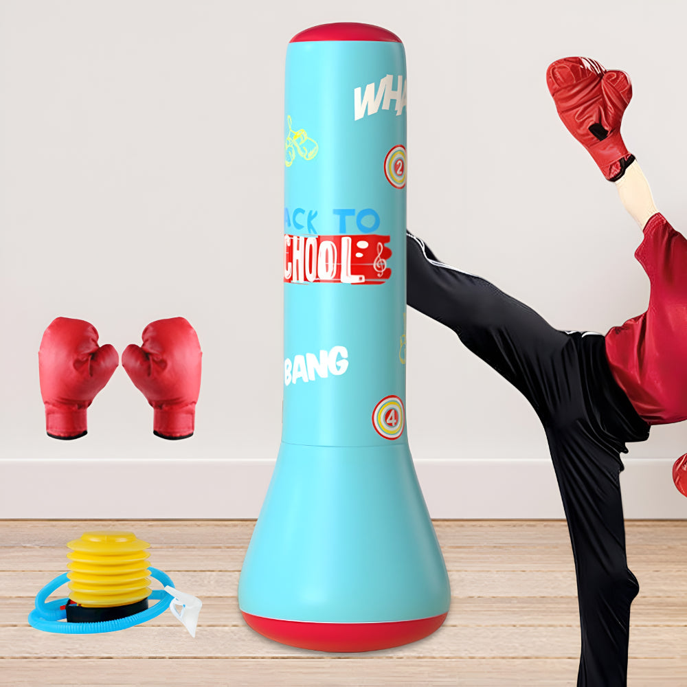 Saco de Boxe Infantil Insuflável de Pé para Treino Brinquedo