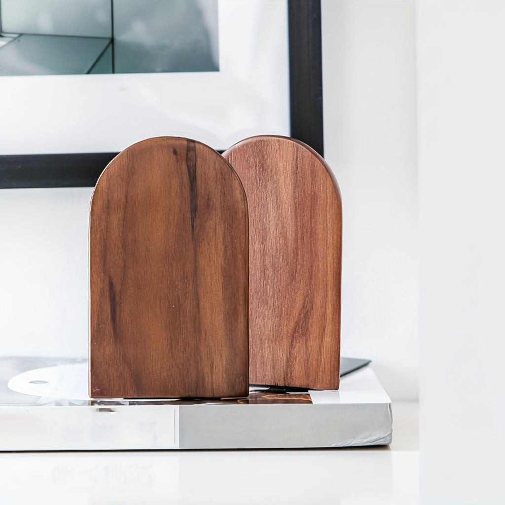 Apoio para Livros Madeira Design Minimalista Escritório em Casa