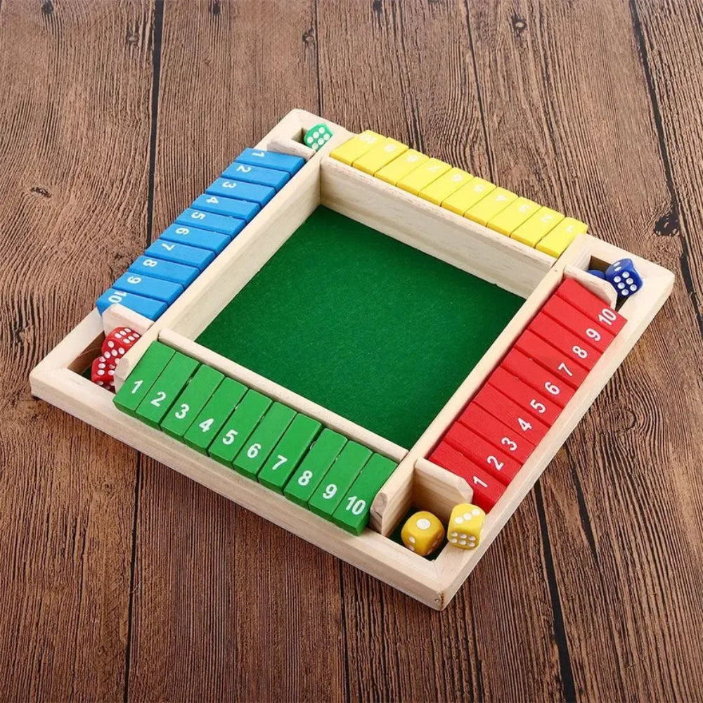 Jogo de Tabuleiro Jogo de Dados Família Conjunto para 4 Jogadores