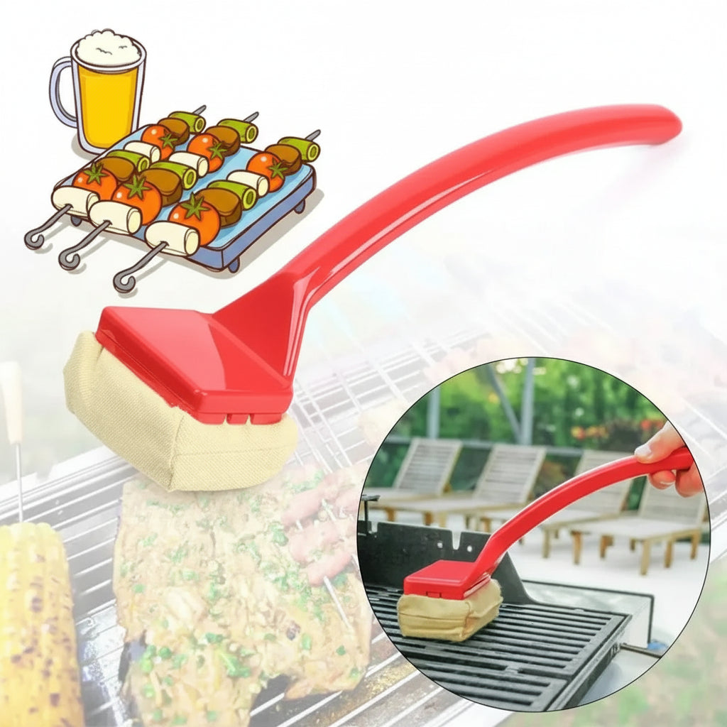 Grill Brush Steam Brush-Free Long Handle Safe Cleaning