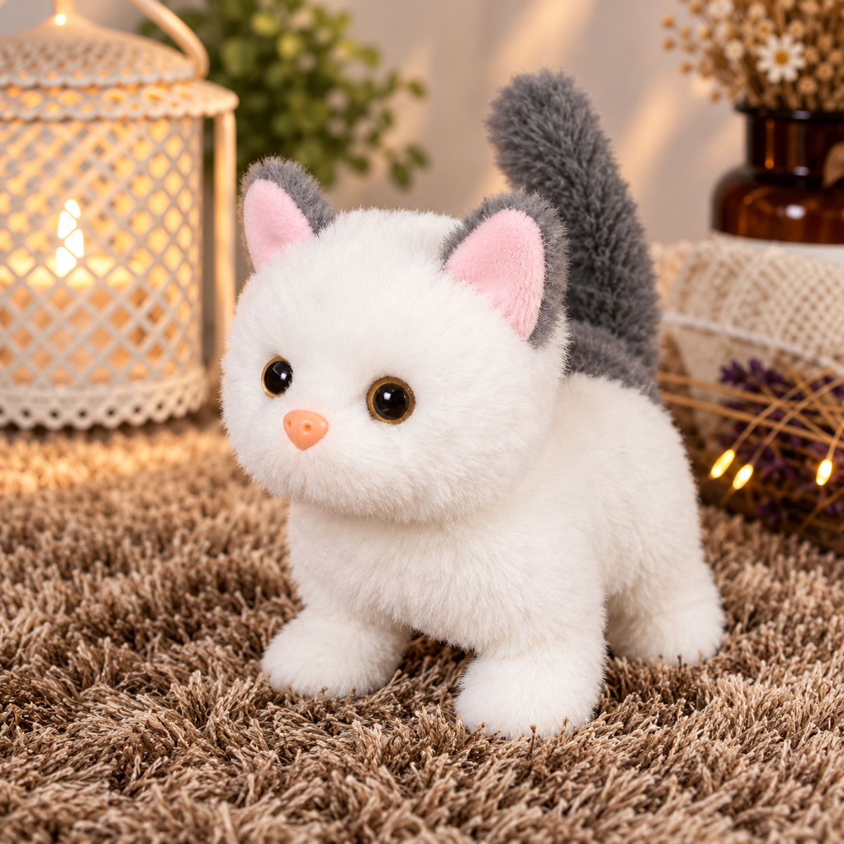 Speelgoed Kat Interactieve Grijze Robot Kitten Realistische Bewegingen