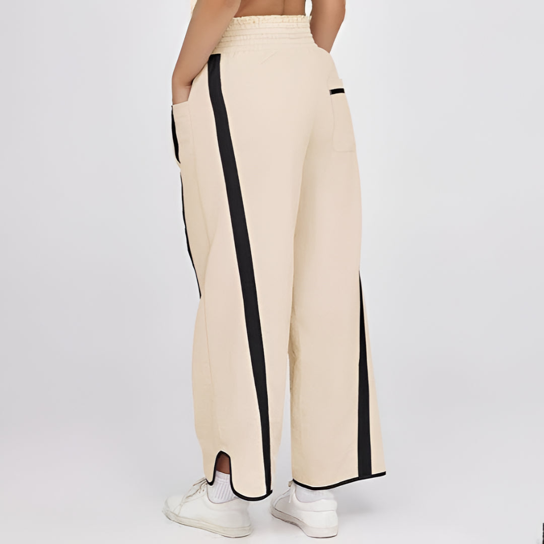 Wandelen Broek Dames Wijde Pijpen Joggingbroek CasualTrekkoord