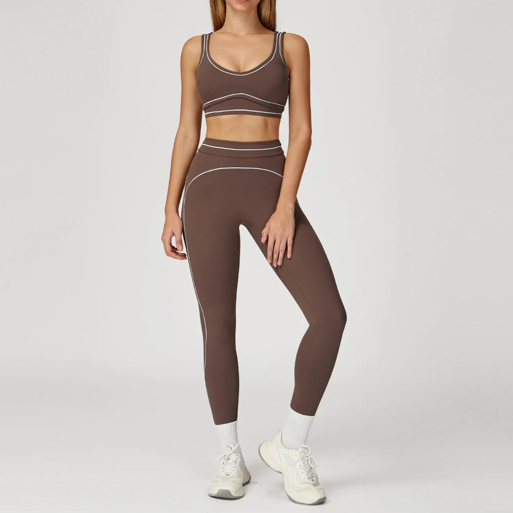 Yoga Set Women Exercise Set Sports Bra High Waist Leggings