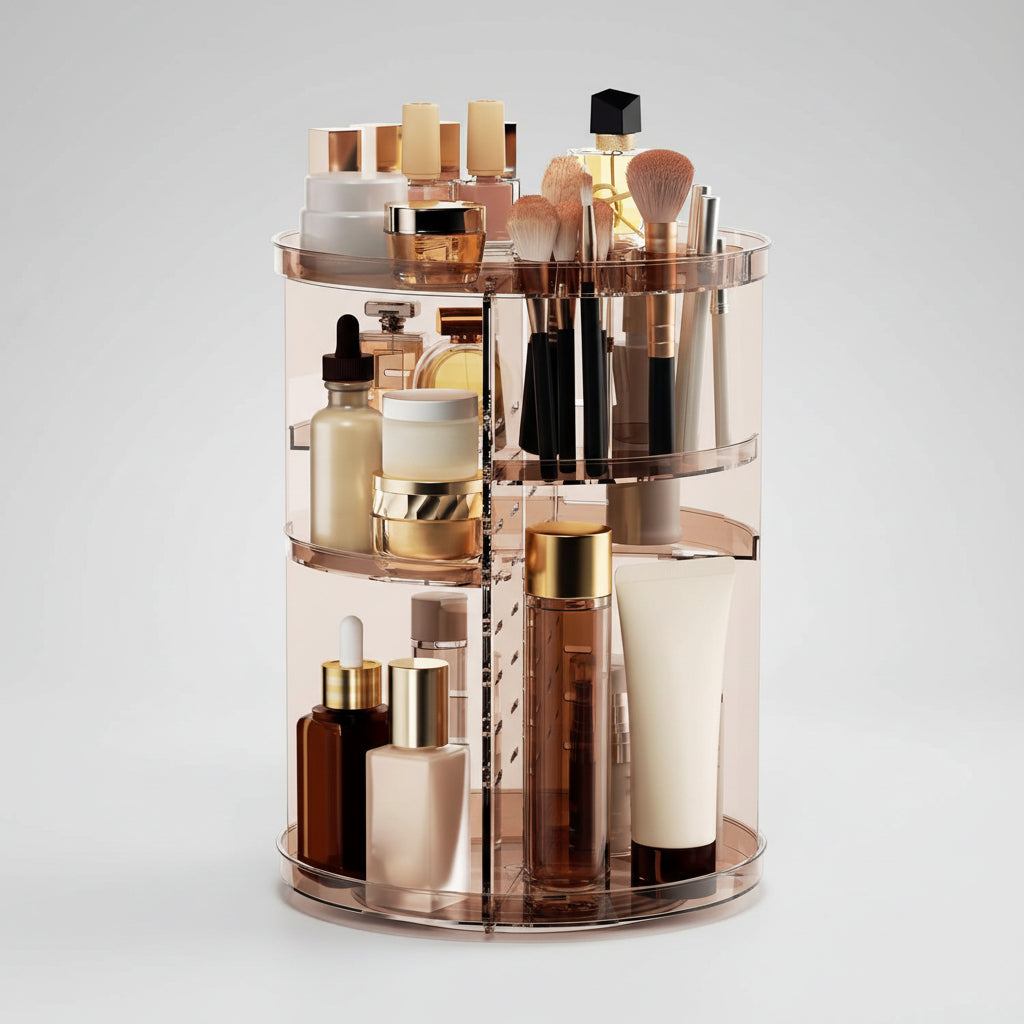 Organizer Trucco Girevole Altezze Regolabili Grande Capacità