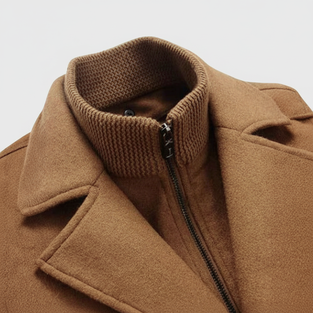 Men's Classic Wool Peacoat Winter Autumn
