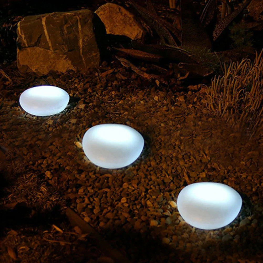 GlowPebble - Solar-Powered LED Pebble Lighting for Garden & Path