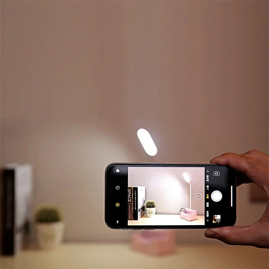 DeskBright - Flexible LED Desk Lamp with Pen and Phone Holder, Dimmable & USB Rechargeable