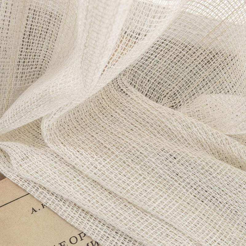 Eden textura tejida suave cortinas transparentes lino tul