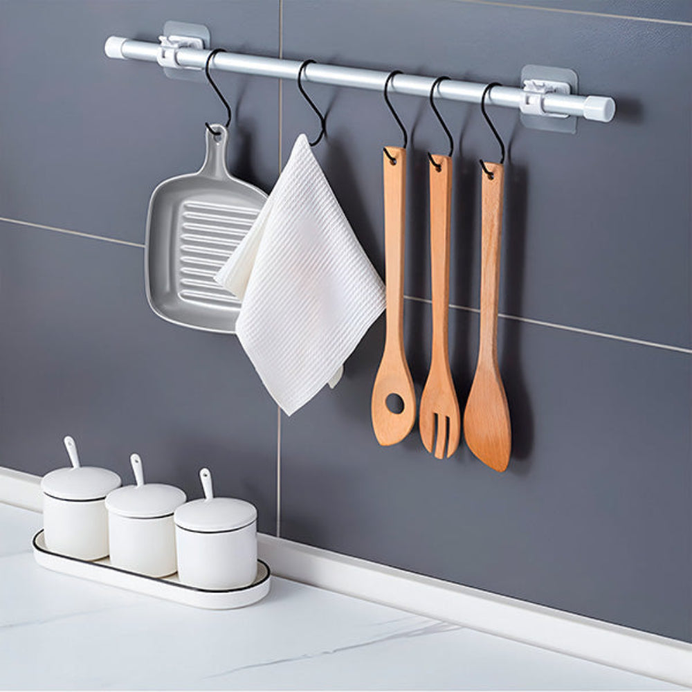 Self-adhesive Adjustable Wall Hook Kitchen Bathroom Storage