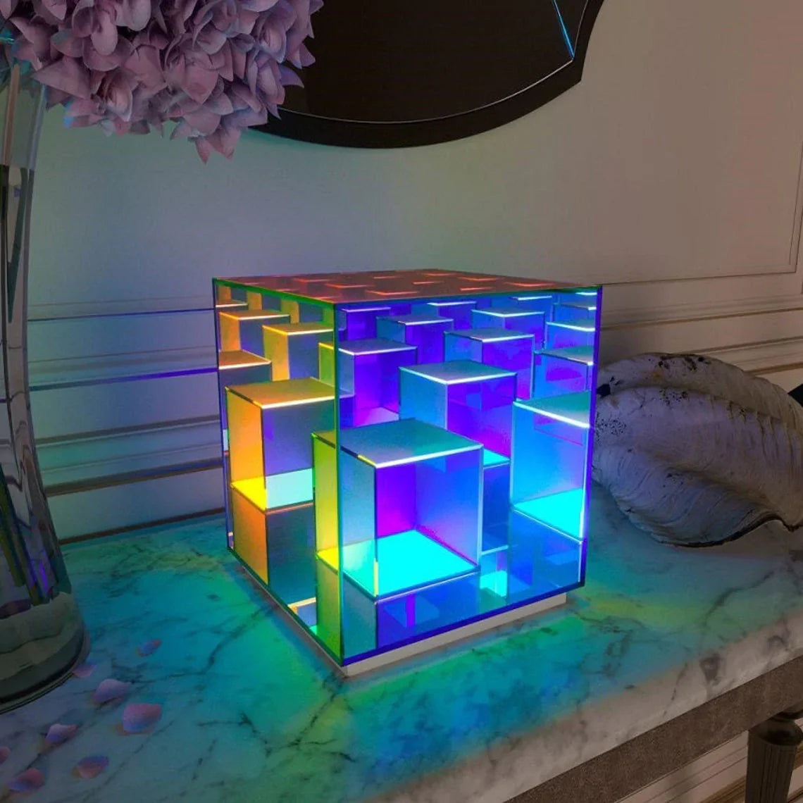Lámpara de mesa Concentric Cube